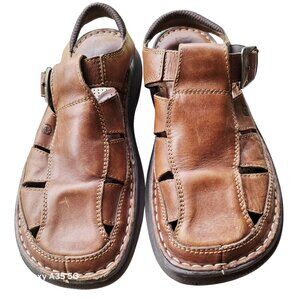 Born Men's Fisherman Sandals Brown Leather Size 12 Adjustable Strap  Vacation